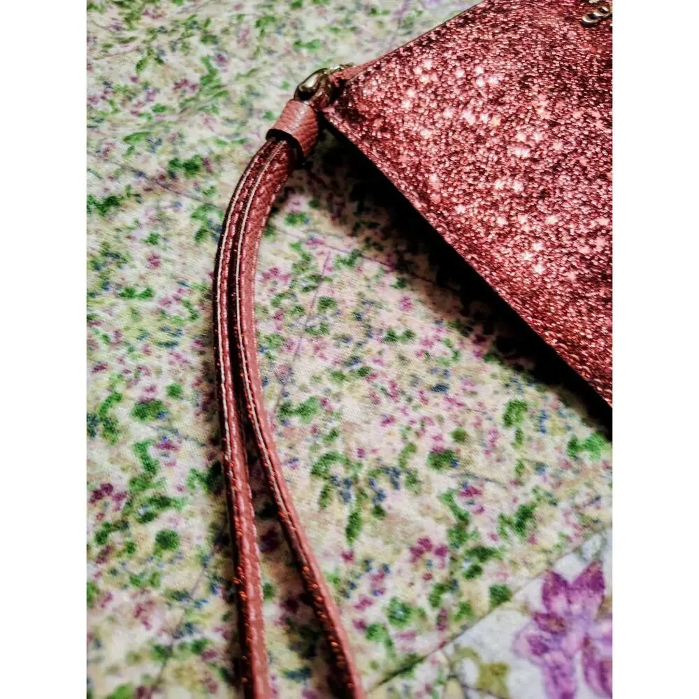 NWT Coach Star Glitter Wristlet, OxBlood Red MSRP 85.00